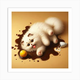 Coffee Cat 2 Art Print