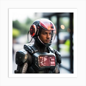 Young Man In A Futuristic Suit 1 Art Print