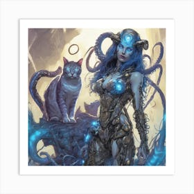 Octopus Woman Art Print