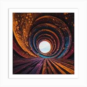 Tunnel Abstract Painting Art Print