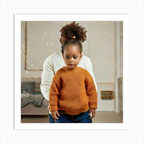 Firefly African American, Toddler Girl, Sleek Ponytail, Gold Pin, Baby Hair, Curls, Side Hair, High (11) Art Print