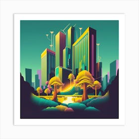 future Cityscape Art Print