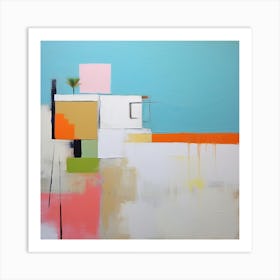 Vibrant Minimalistic House 5 Art Print