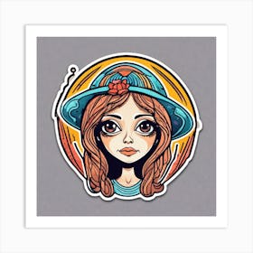 Girl In A Hat 2 Art Print