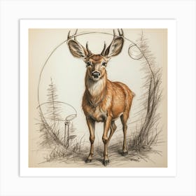 Deer! 64 Art Print