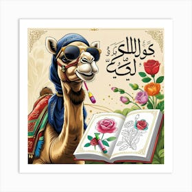 Camel Coloring Book Poster