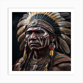 Native Warrior 3 Art Print