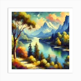 Landscape Painting 15 Art Print