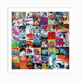 Graffiti Collage 2 Art Print