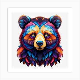 Colorful Bear Art Print