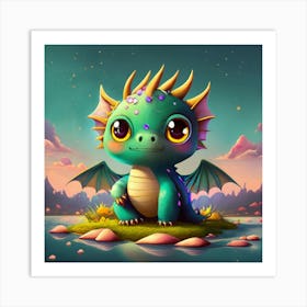 Cute Dragon 1 Art Print