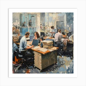 Office Workers Art Print