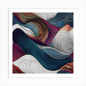 Abstract Wave Pattern Art Print