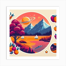 Saturn Planet Art Print