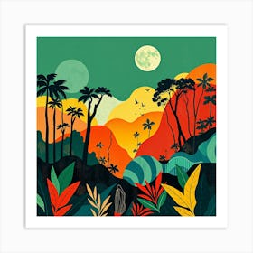 Tropical Landscape 3 Art Print