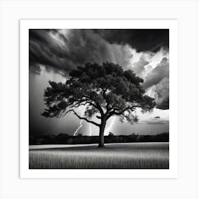 Lightning Tree 15 Art Print