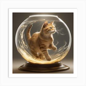 Cat In A Fish Bowl 35 1 Art Print