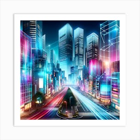 Futuristic Cityscape Art Print