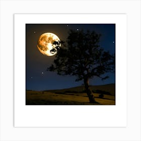 Full Moon In The Sky Art Print