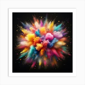 Colorful Powder Explosion 14 Art Print