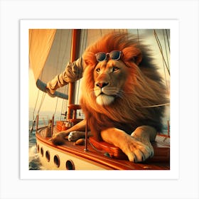 Lion Rest Art Print