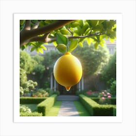 Lemon Tree In The Garden 2 Art Print