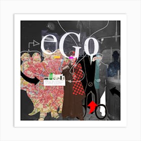 Me Myself And My Ego(S) Square Art Print