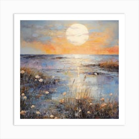 Sunset Over Marsh Art Print