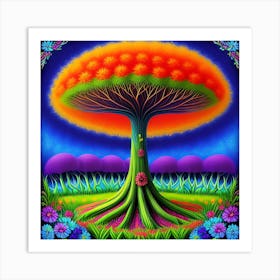 Psychedelic Tree Of Life Art Print