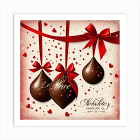 Happy Valentine’s chocolate Art Print