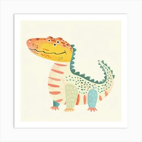 Charming Illustration Alligator 1 Art Print
