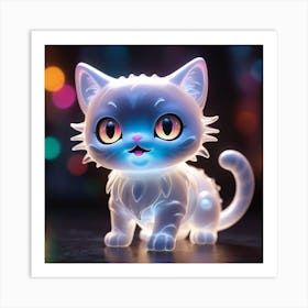 Luminous Cat Art Print