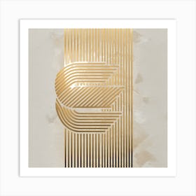 Gold Letter G Art Print