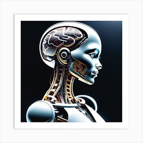 Portrait Of A Robot 45 Art Print