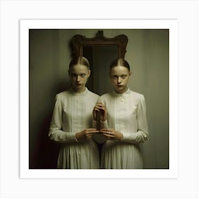 Reflections of the Past: The Silent Twins Art Print