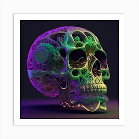 Fractal Skull Art Print