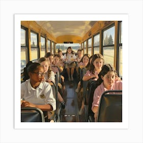 School Bus Art Print