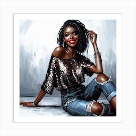 Beautiful African Woman 1 Art Print