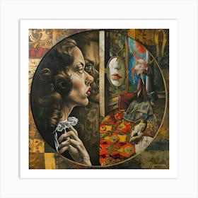 Reflections of Elegance: A Tale in Three Acts Art Print