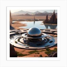 Futuristic City 165 Art Print