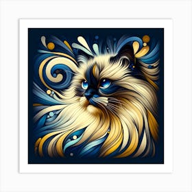 Birman Cat 02 Art Print