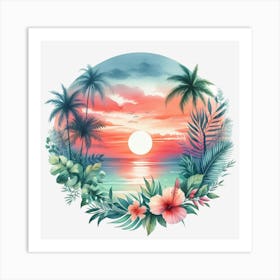 Tropical Sunset 1 Art Print