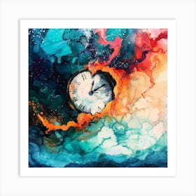 Clock Painting 4 Art Print