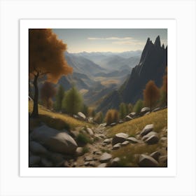 Mountain Scene 2 Art Print