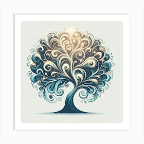 Stylized tree 4 Art Print