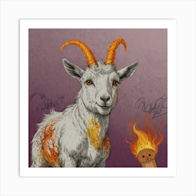 Goat With Horns 4 Art Print