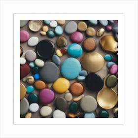 Pebbles Stock Videos & Royalty-Free Footage 1 Art Print