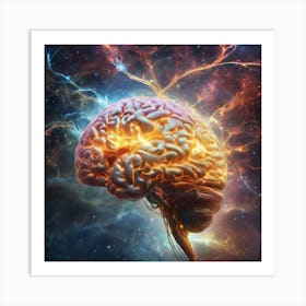 Brain In Space 1 Art Print