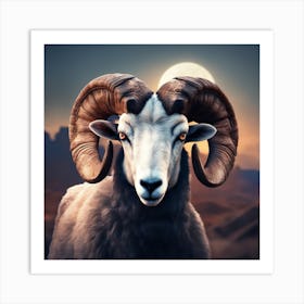 Ram With Horns Art Print