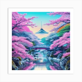 Japanese Cherry Blossoms Art Print